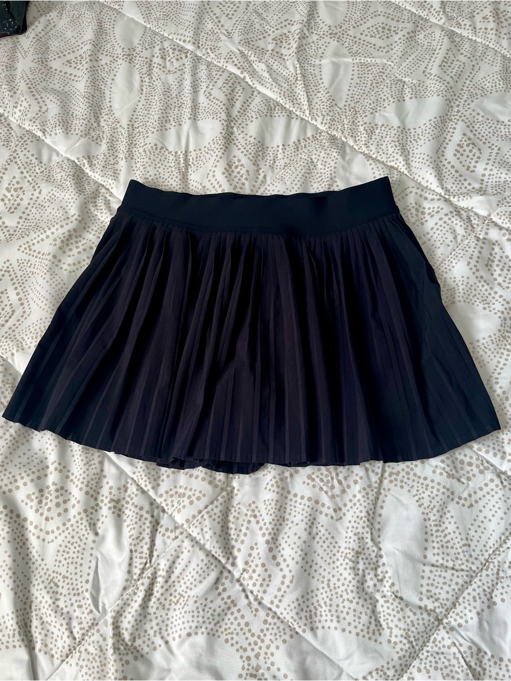 lululemon athletica Black Pleated Skater Skirt
